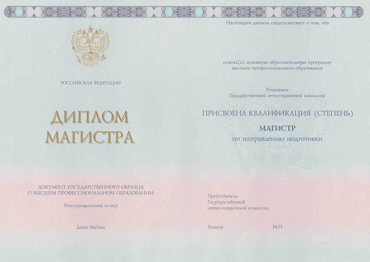 Диплом магистра 2014-2026 Фото
